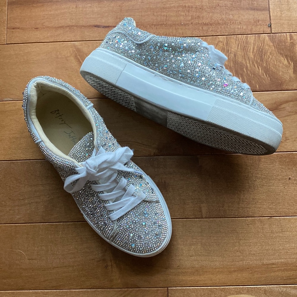Sparkly Betsy Johnson platform sneakers